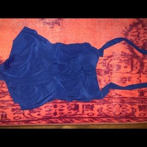 One-piece -BLUE- aqua green S swimsuit